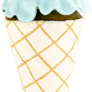 Play On Dog Toy 2-in-1 Plush Mint Chip Ice Cream