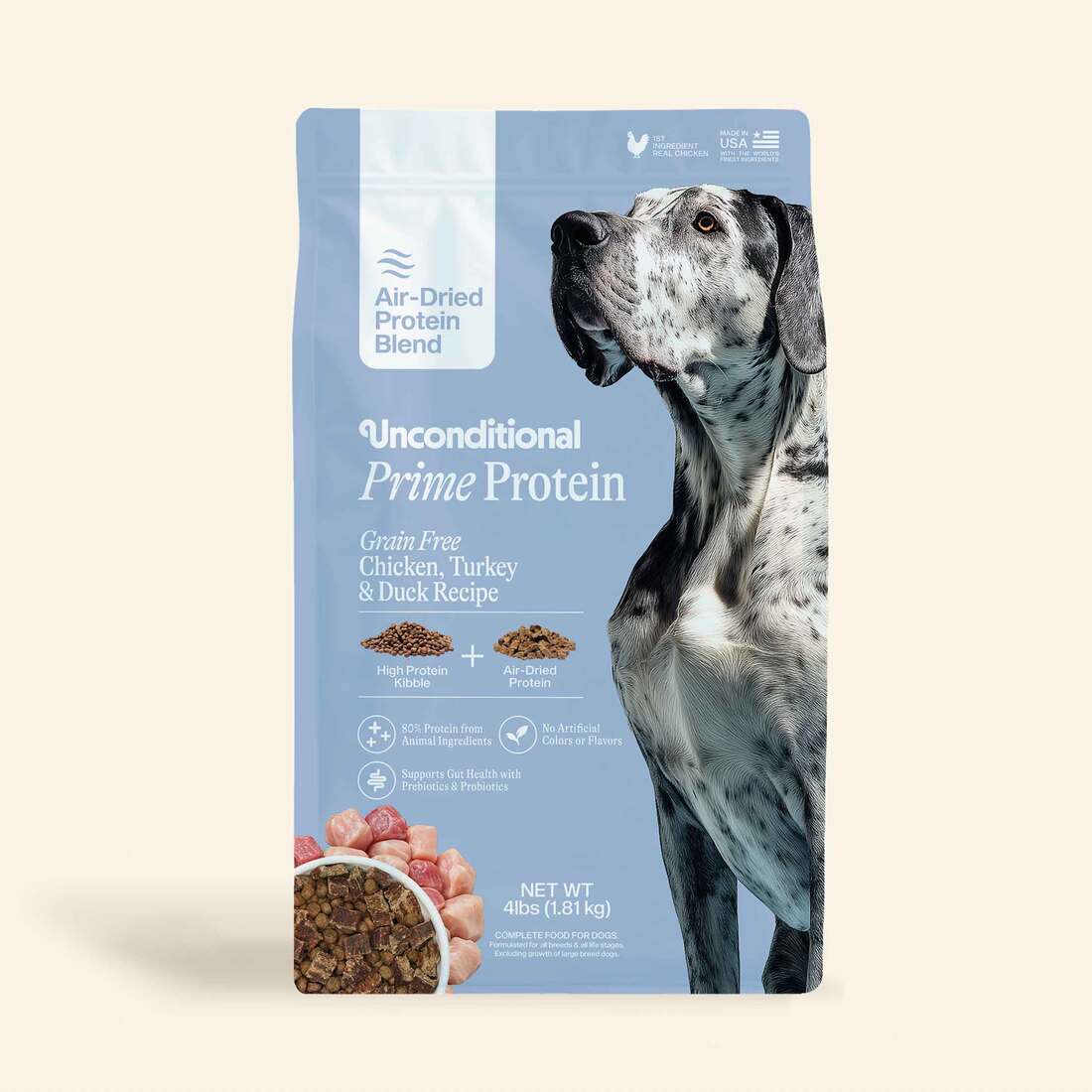 Unconditional Prime Protein Chicken Air Dried Dog Food - Image 2