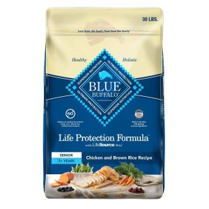 Blue Buffalo Life Protection Formula Natural Senior Dry Dog Food, Chicken and Brown Rice