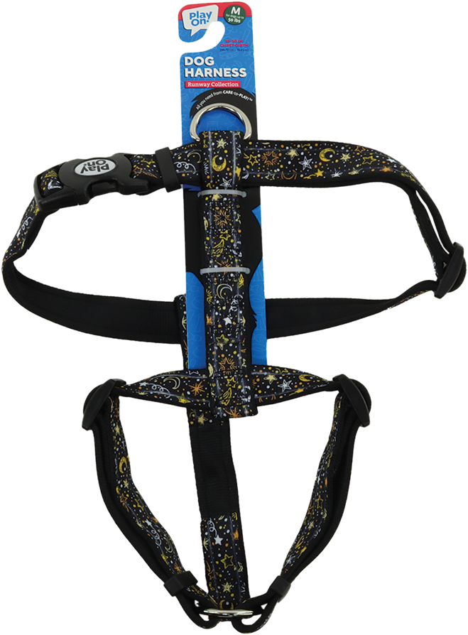 Play On Puffy Dog Harness, Moon/Stars - Image 3