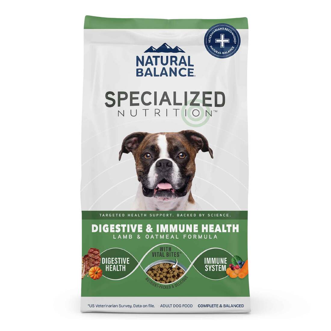 Natural Balance Specialized Nutrition Dry Dog Food, Digestive & Immune Health, Lamb & Oatmeal Formul