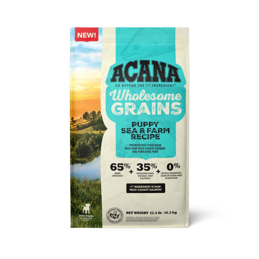Acana Wholesome Grains Puppy Dry Dog Food, Sea and Farm Recipe