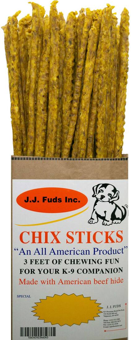 JJ Fuds Chicken Stick Dog Treat, 36 Inches