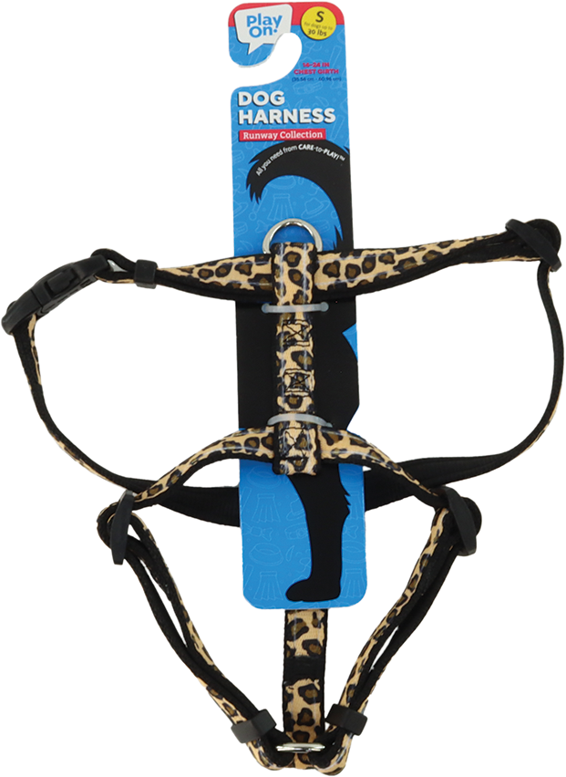 Play On Puffy Dog Harness, Leopard Print - Image 4