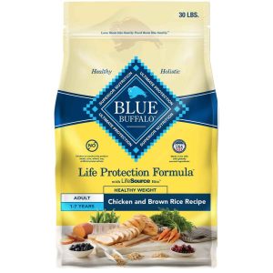 Blue Buffalo Life Protection Formula Natural Adult Healthy Weight Dry Dog Food, Chicken and Brown Ri