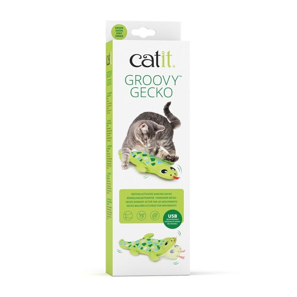 Catit Groovy Gecko Cat Toy, Green