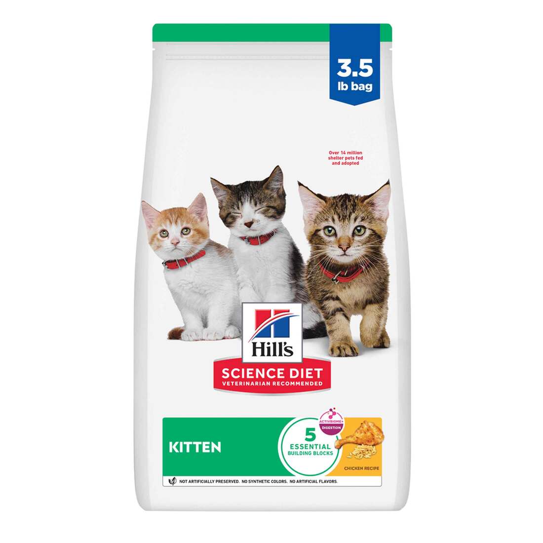 Hill's Science Diet Kitten Chicken Recipe Dry Cat Food, 3.5 Pound Bag