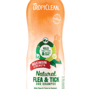 TropiClean Flea and Tick Shampoo Maximum Strength For Dogs All Sizes, 1 count