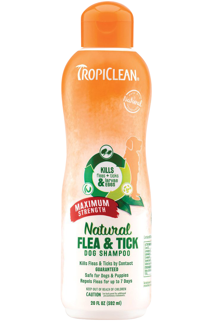 TropiClean Flea and Tick Shampoo Maximum Strength For Dogs All Sizes, 1 count