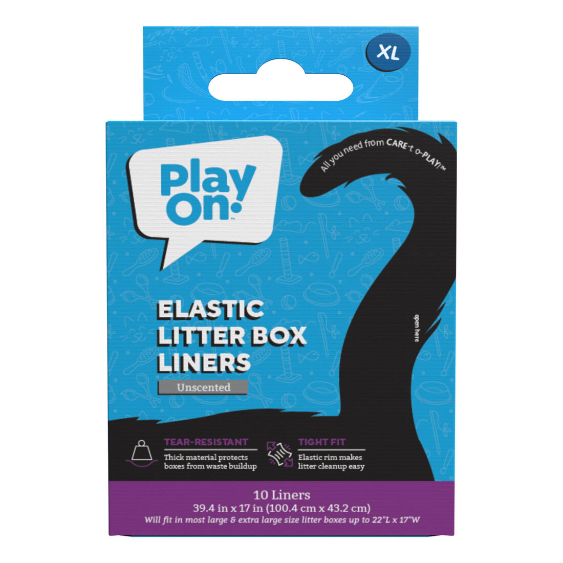 Play On Elastic Cat Litter Liner, Unscented - Image 3