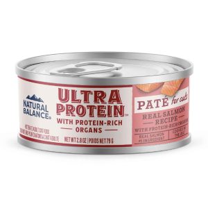 Natural Balance Ultra Protein Pate Wet Cat Food, Real Salmon Recipe, 2.8 Ounces