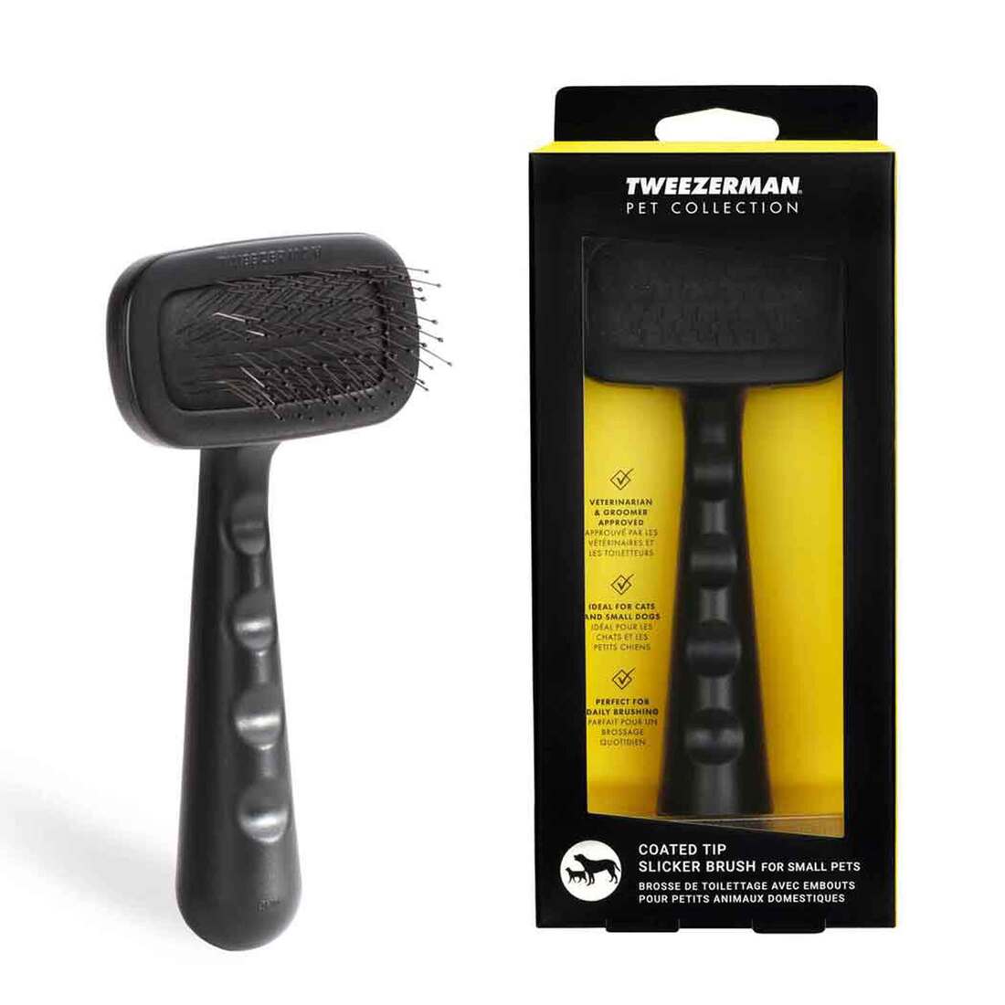 Tweezerman Dog Grooming Coated Tip Slicker Brush - Image 2