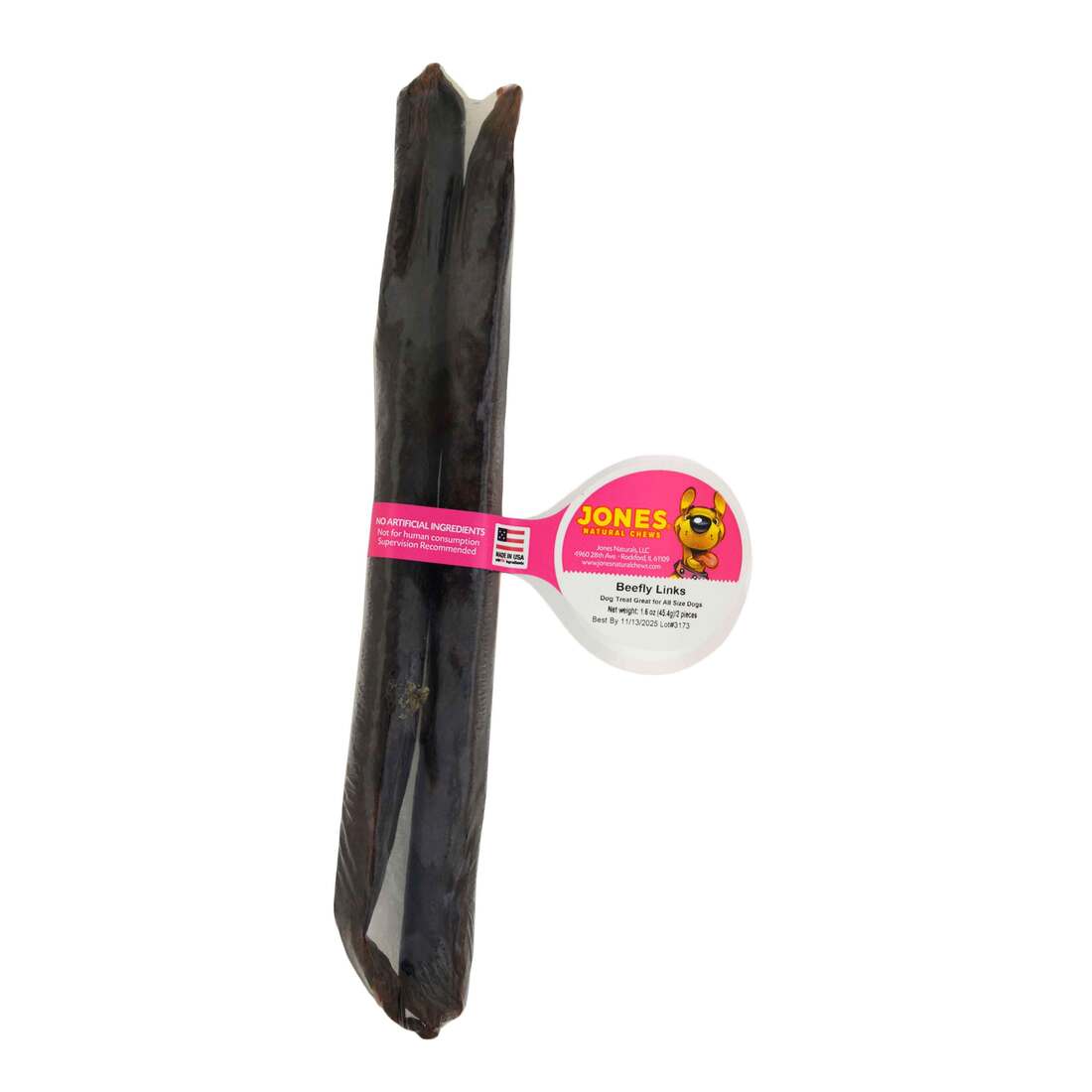 Jones Natural Dog Chews, Beefy Links, 2 Count