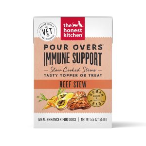 The Honest Kitchen Dog Food Pour Over Immunity Support Dog Food Topper or Treat, Beef Stew, 5.5 Ounc