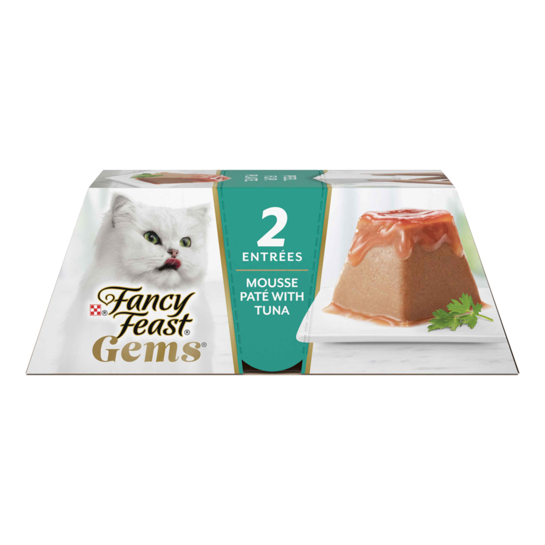 Purina Fancy Feast Gems Mousse Pate With Tuna and Halo of Savory Gravy Cat Food - 4 Ounce Box