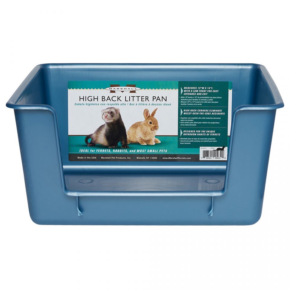 Marshall High Back Litter Pan, Assorted Colors, 12 X 14