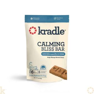 Kradle Bliss Bar Peanut Butter & Bacon Flavored Calming Supplement for Dogs, 6 Count