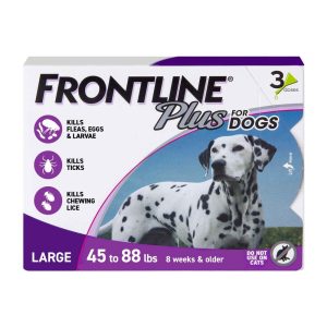 Frontline Plus Flea & Tick Control for Dogs, 45-88 Pounds
