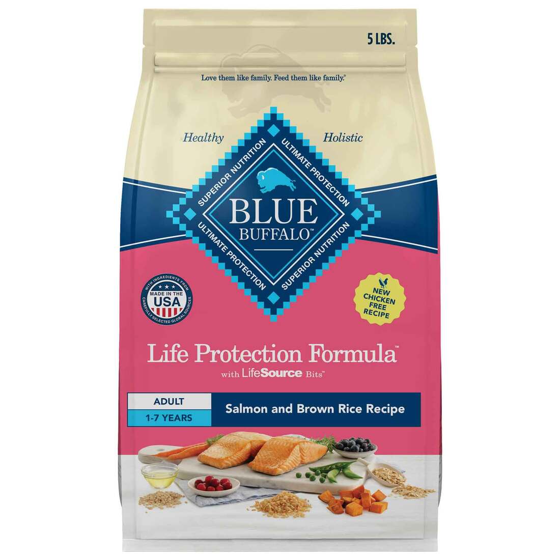 Blue Buffalo Life Protection Formula Adult Natural Dry Dog Food, Salmon & Brown Rice Recipe - Image 3