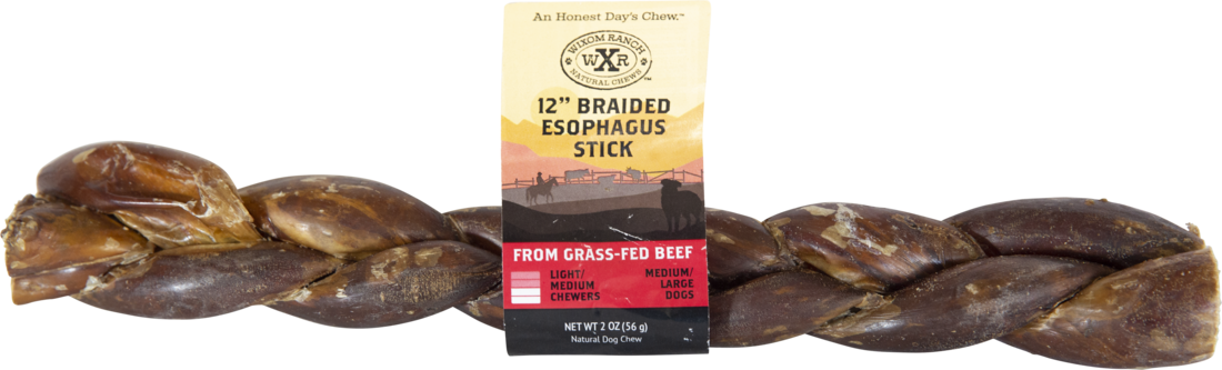 Wixom Ranch Natural Chews Braided Esophagus Stick - Image 2