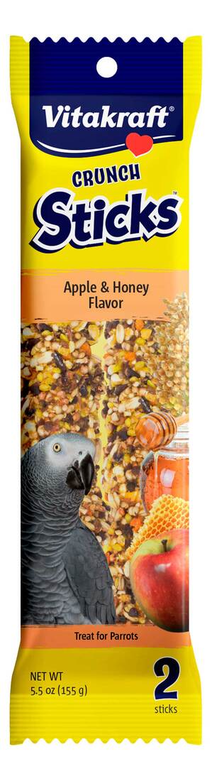 Vitakraft Sticks Parrot Apple and Honey, 5.5 Ounces, 2 Pack