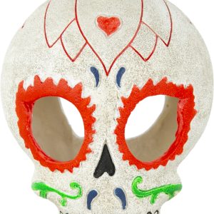 Fins First Aquarium Décor, Sugar Skull, Glow, Medium