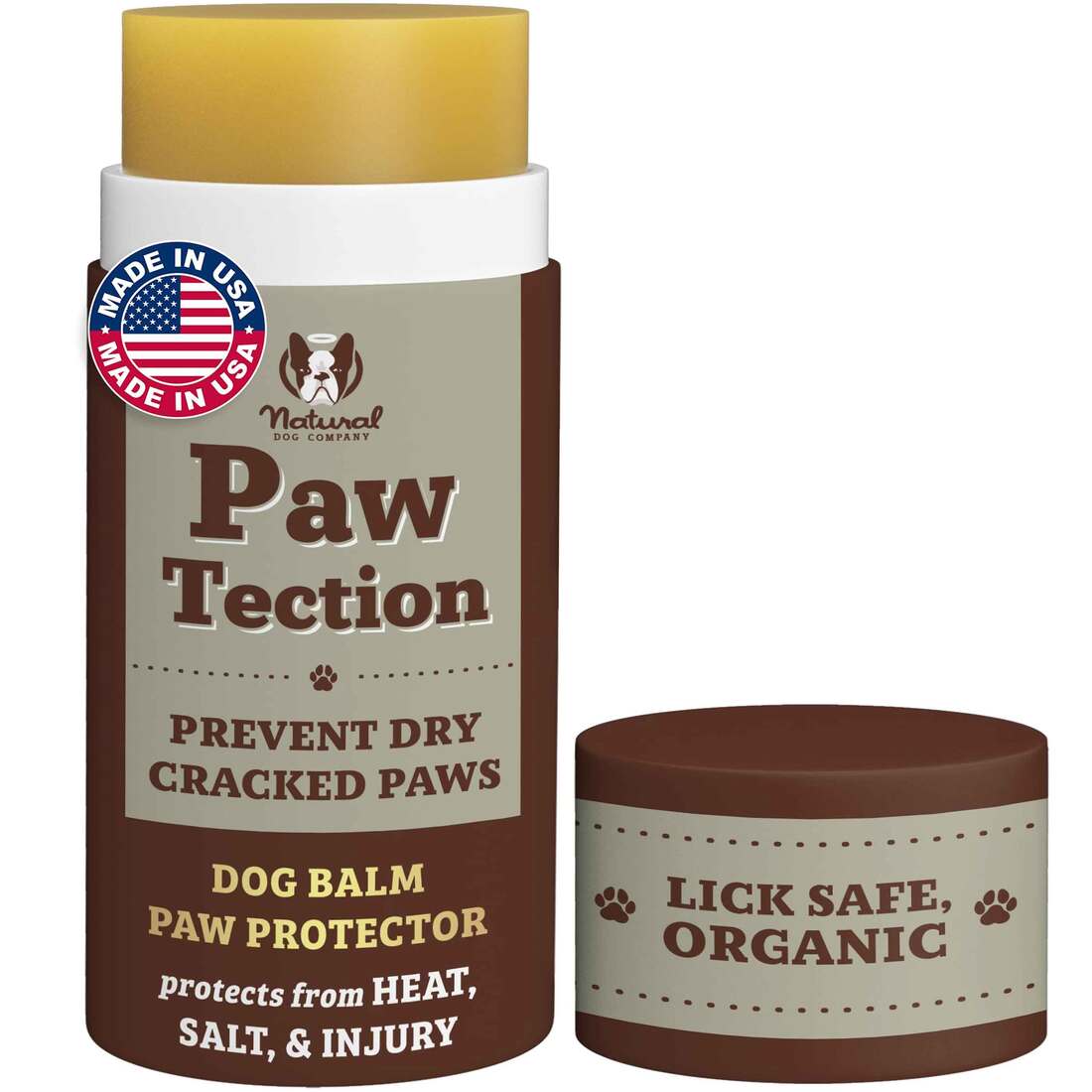 Natural Dog Company Pawtection Paw Balm Stick for Dogs, 2 Ounces