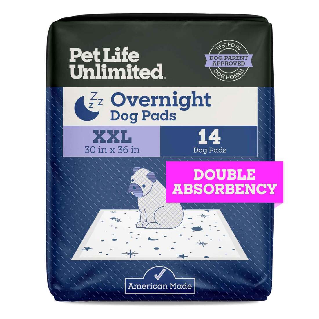 Pet Life Unlimited Overnight Dog Pads, XX-Large, 30" x 36", 14 Count