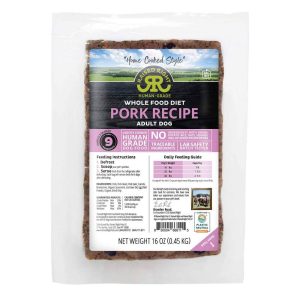 Raised Right "Home Cooked Style" Adult Frozen Dog Food, Original Pork Recipe, 1 Pound  - Not Availab