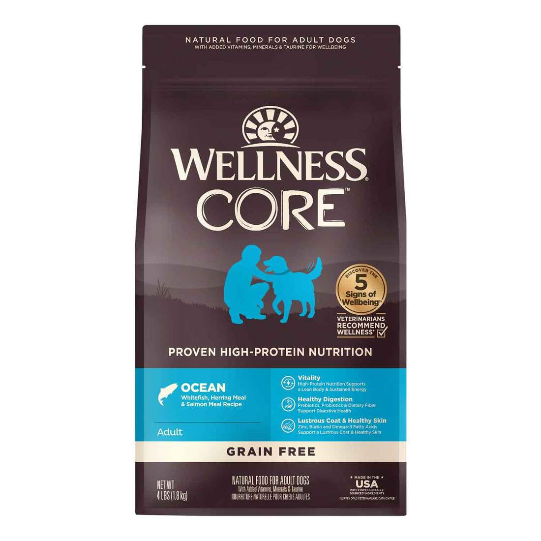 Wellness CORE Natural Grain Free Dry Dog Food, Ocean Whitefish, Herring & Salmon - Image 2