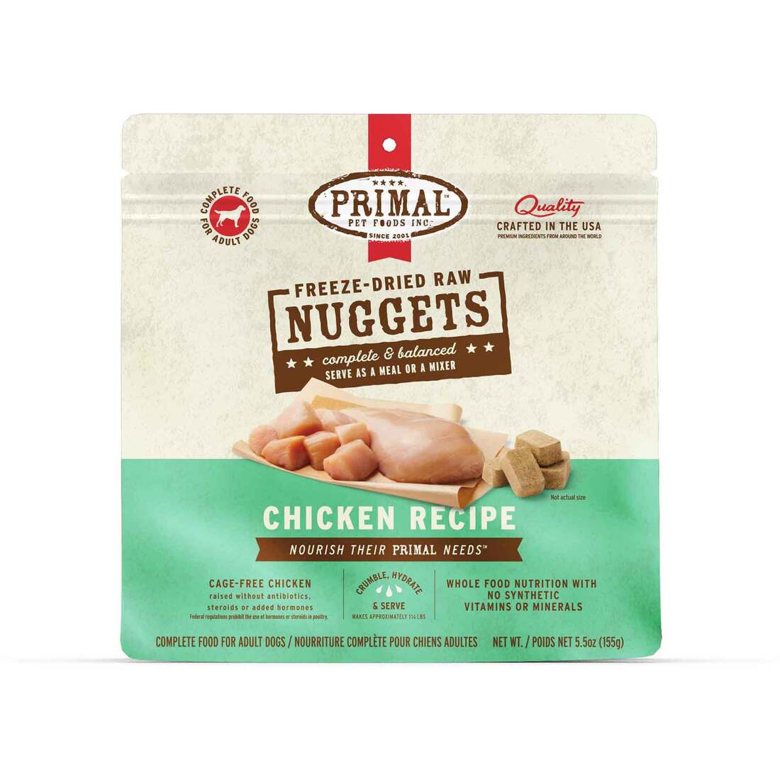 Primal Pet Foods Canine Chicken Freeze-Dried Formula, 5.5 Ounces