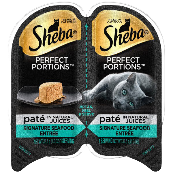 Sheba Perfect Portions Pat?? in Natural Juices Signature Seafood Entr??e Grain Free Cat Food 2.6 Ounce