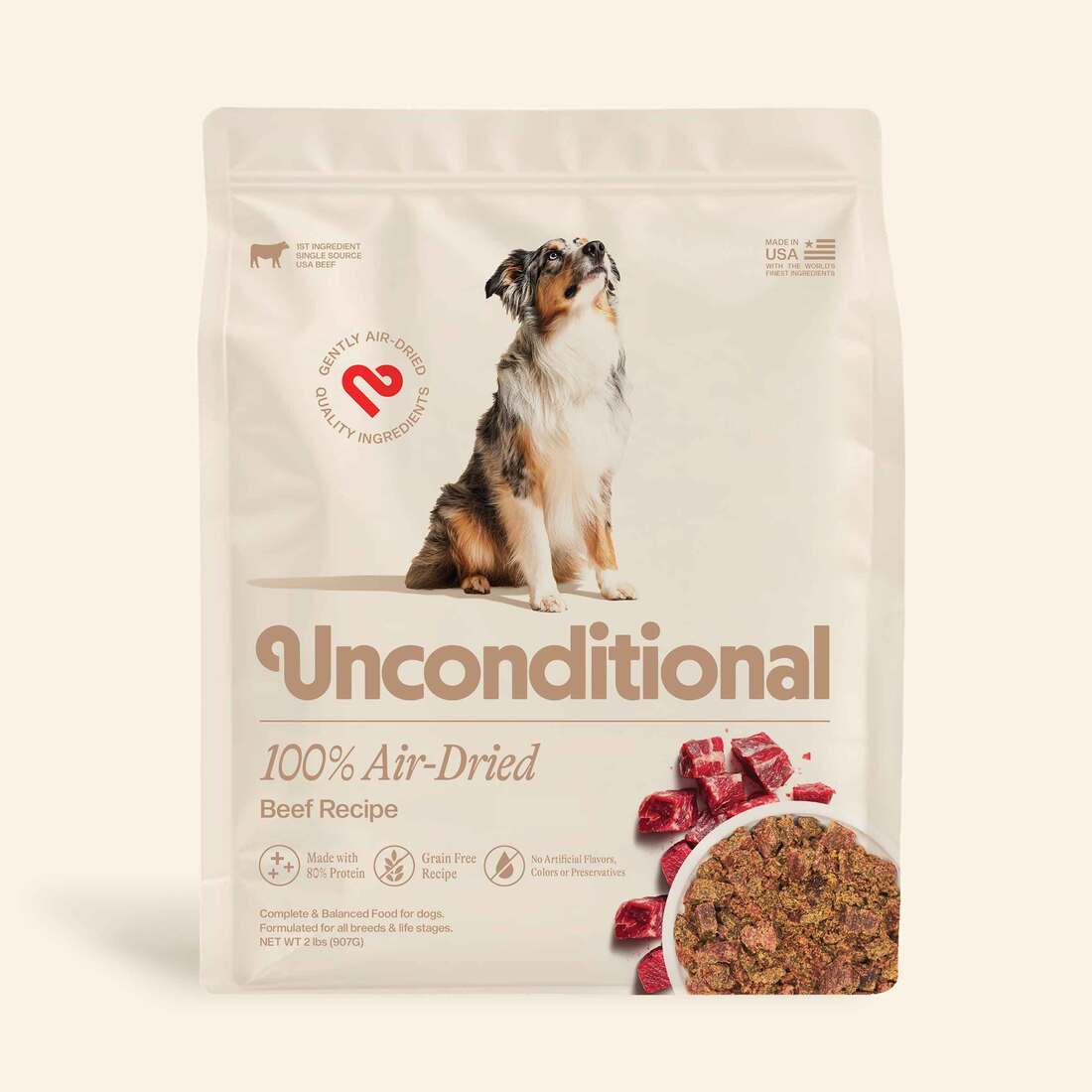 Unconditional 100% Air-Dried Beef Dog Food - Image 2