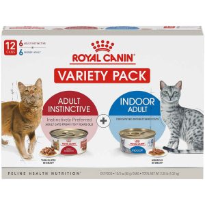 Royal Canin® Feline Health Nutrition Indoor Adult & Adult Instinctive Wet Cat Food Variety Pack, 3 O