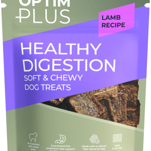 OptimPlus Healthy Digestion Soft & Chewy Dog Treats, Lamb Recipe, 6 Ounces