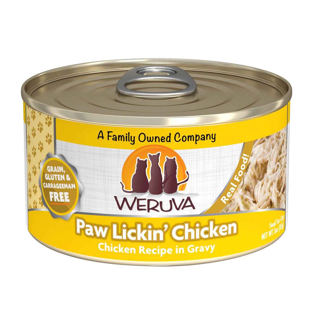 Weruva Classic Natural Wet Cat Food, Paw Lickin' Chicken Chicken Recipe in Gravy, 3 Ounces