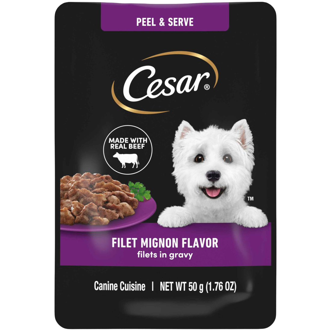 Cesar Wet Dog Food Pouch, 1.76 Ounces - Image 2