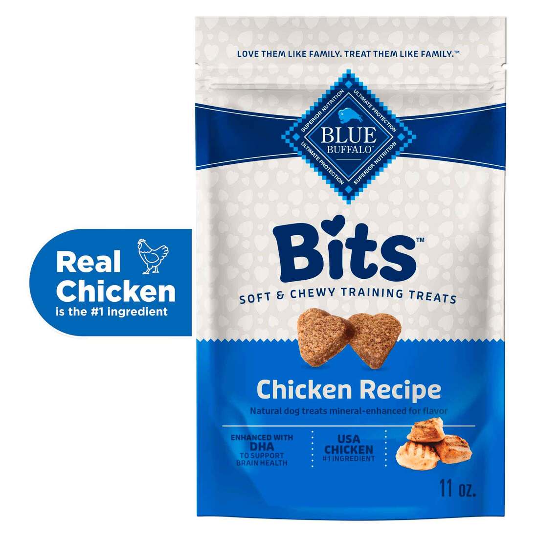 Blue Buffalo Bits Natural Soft Dog Treats, Chicken Recipe, 11 Ounces