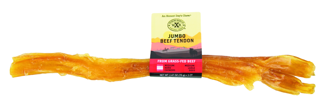 Wixom Ranch Natural Dog Chews Beef Tendon, Jumbo, 1 Count