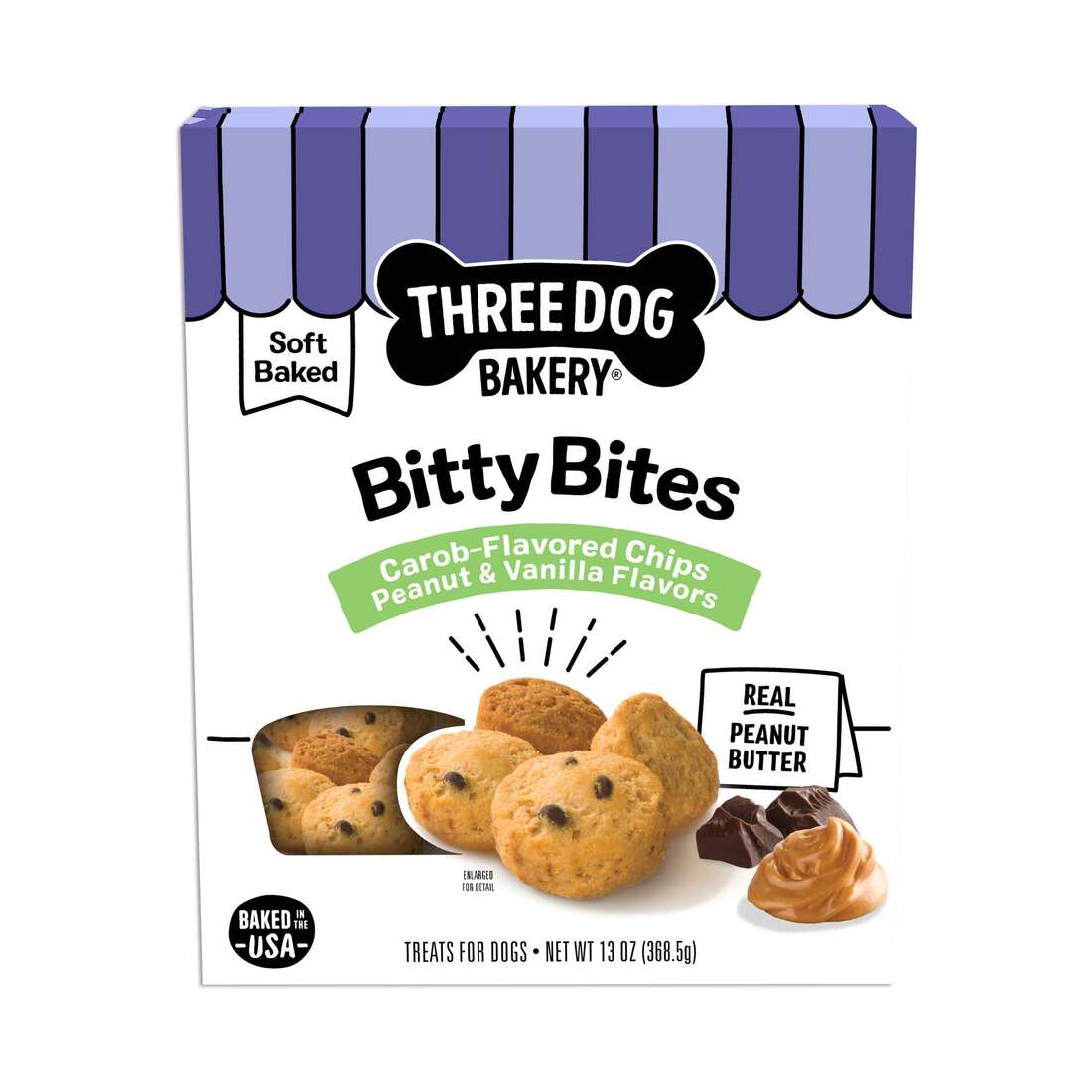 Three Dog Bakery Bitty Bites Dog Treat, 13 Ounces