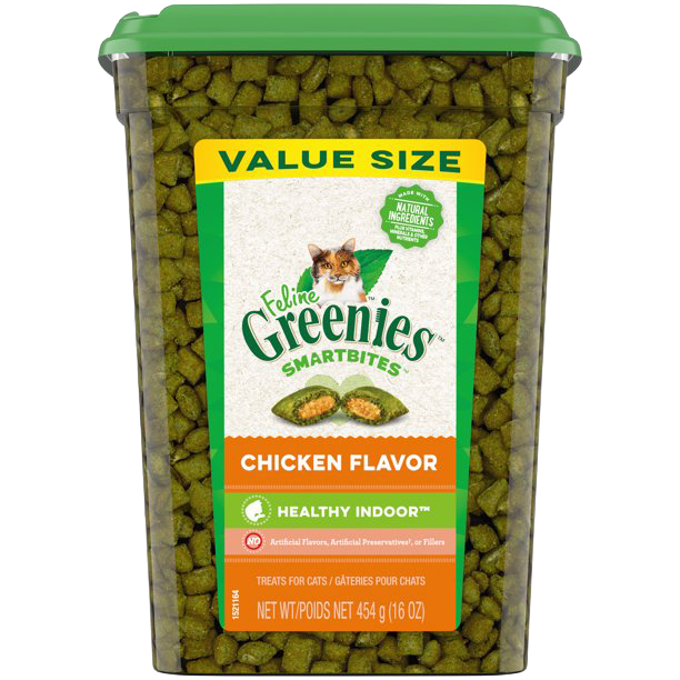FELINE GREENIES Value Size, Chicken, 16 Ounce Tub