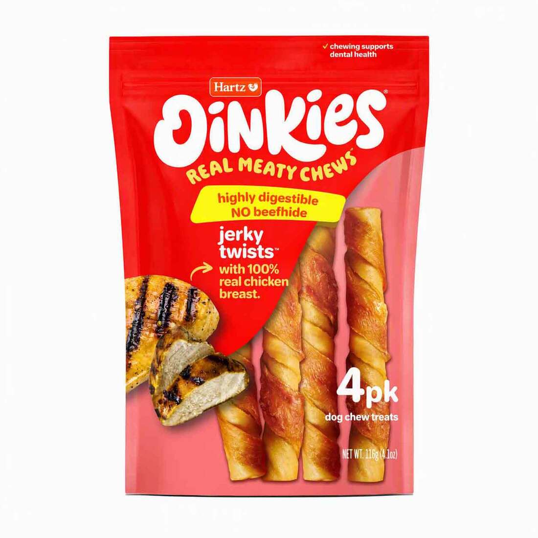 Hartz Oinkies Jerky Twists Dog Treats - Image 2