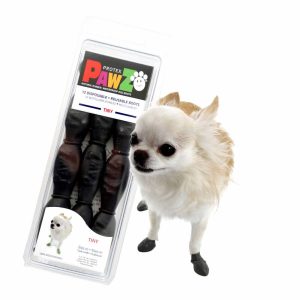 Pawz Rubber Dog Boots, Black