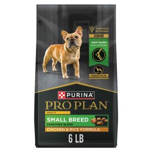 Purina Pro Plan Small Breed 7 Plus Shredded Blend Senior Dry Dog Food, Chicken and Rice Formula
