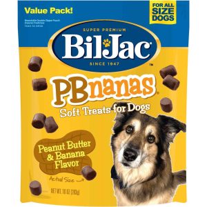 Bil Jac Peanut Butter Nanas Dog Treats, 10 Ounces