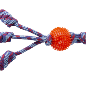 Play On Ball and 3 Knot Rope Dog Toy