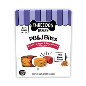 Three Dog Bakery Peanut Butter & Jelly Dog Treats, 13 Ounces