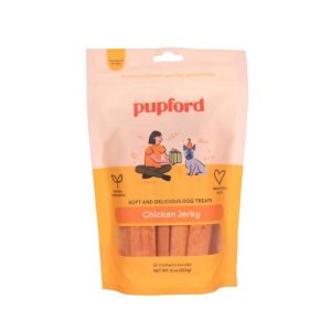 Pupford Chicken Jerky Dog Treat, 8 Ounces