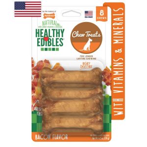 Nylabone Healthy Edibles Bacon Petite, 8 Count