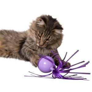 SmartyKat Twirly Top Electronic Motion Spinning Cat Toy with Ribbons, Battery Powered